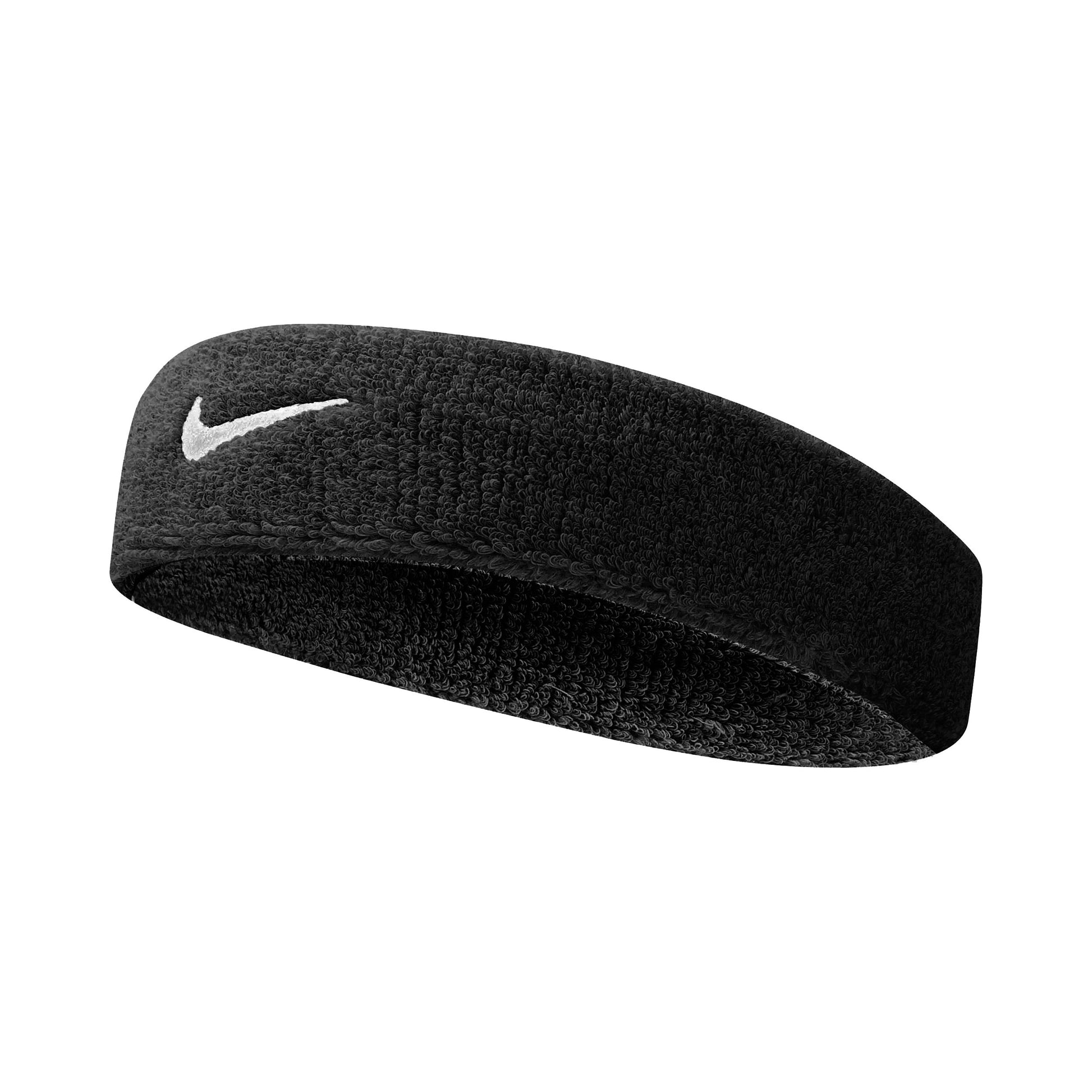 Nike Swoosh Stirnband-Schwarz,Weiß