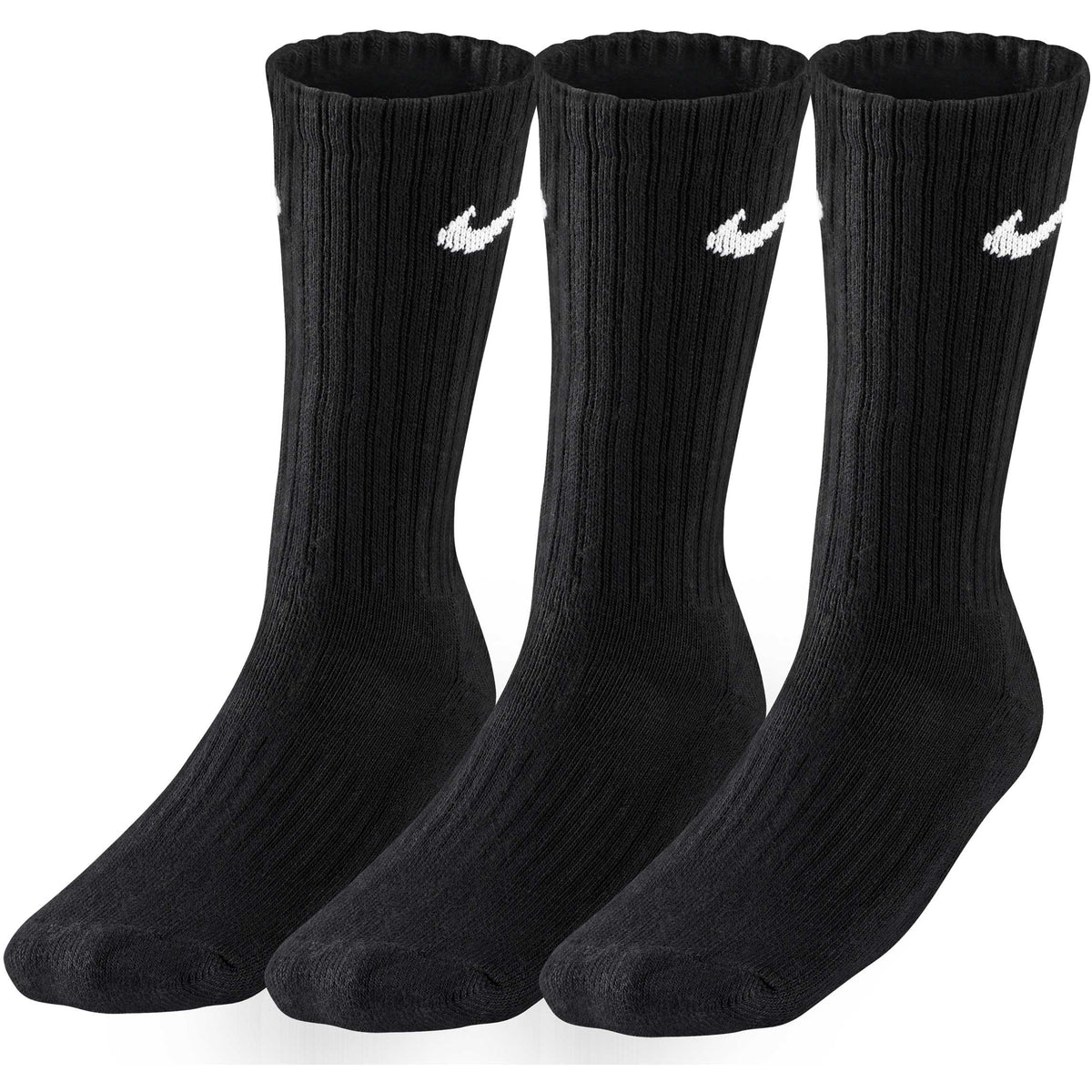 Nike Value Cotton Crew Tennissocken 3er Pack Unisex - schwarz, weiß