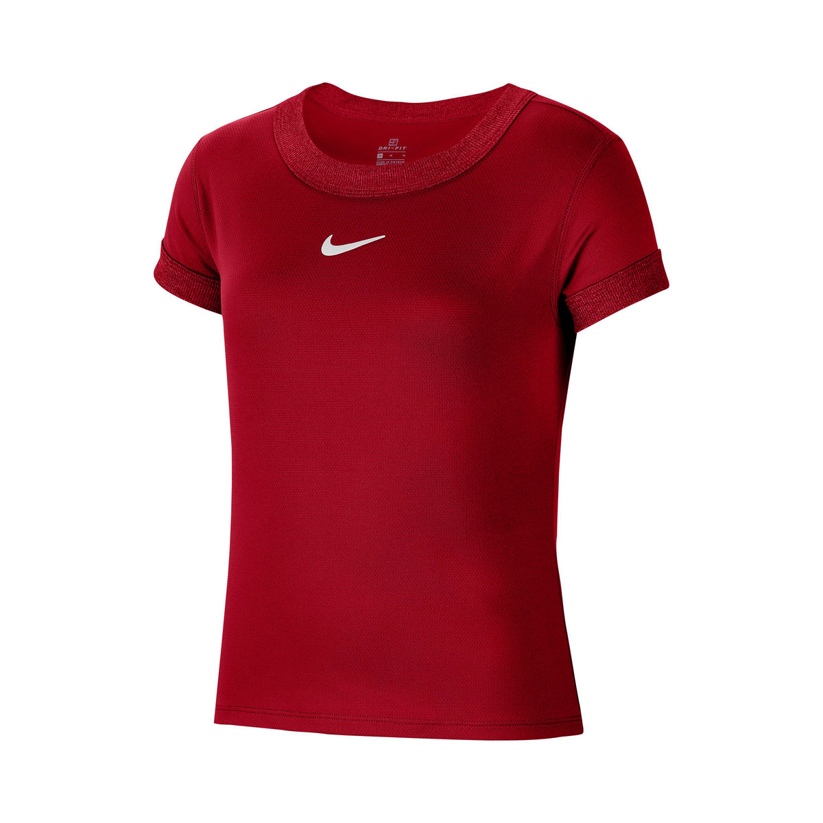 Nike Court Dry  T-Shirt Mädchen - dunkelrot,