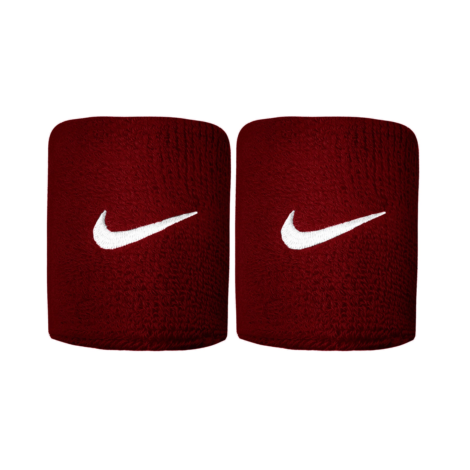Nike Tennis Premier Schweißband 2er Pack kurz - weinrot, weiß