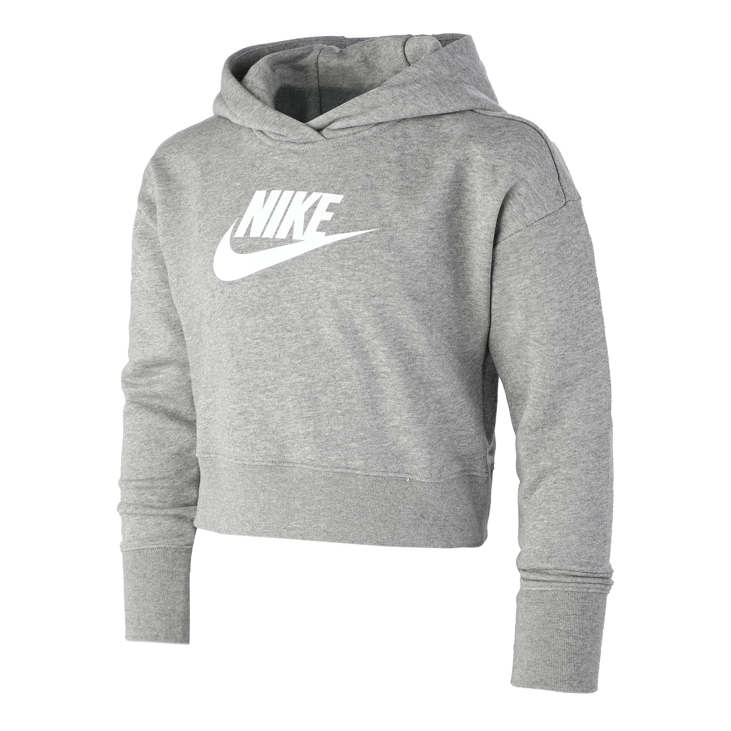Nike French Terry Club Cropped Hoody Mädchen - grau, weiß