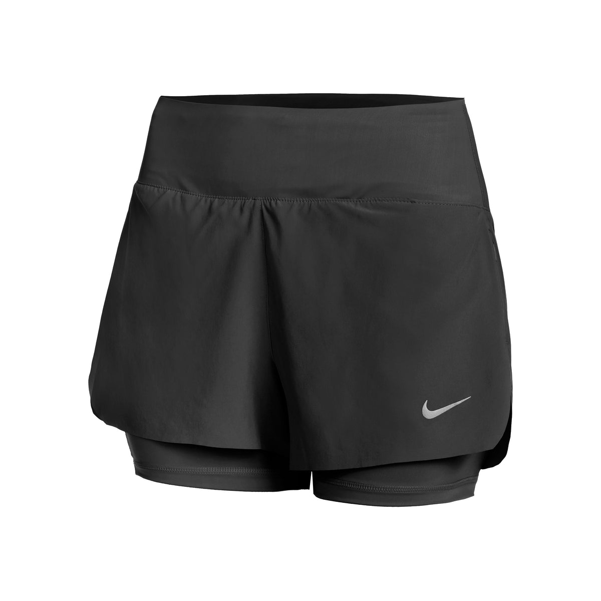 Nike Dri-Fit Swift Mid-Rise 3in 2in1 Shorts Damen - schwarz,