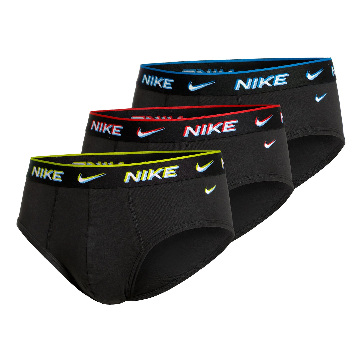 Nike Everyday Cotton Stretch Brief Slip 3er Pack Herren - schwarz, mehrfarbig
