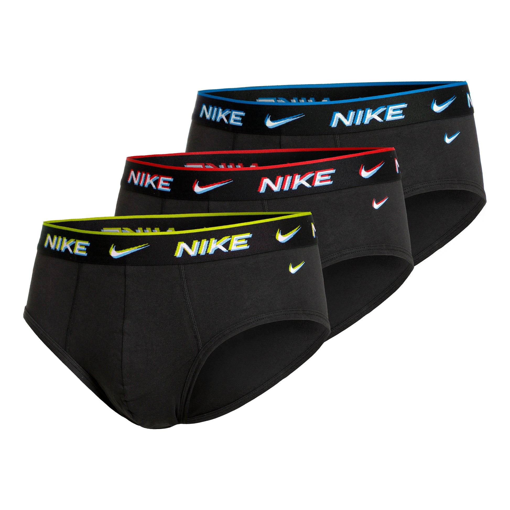 Nike Everyday Cotton Stretch Brief Slip 3er Pack Herren - schwarz, mehrfarbig