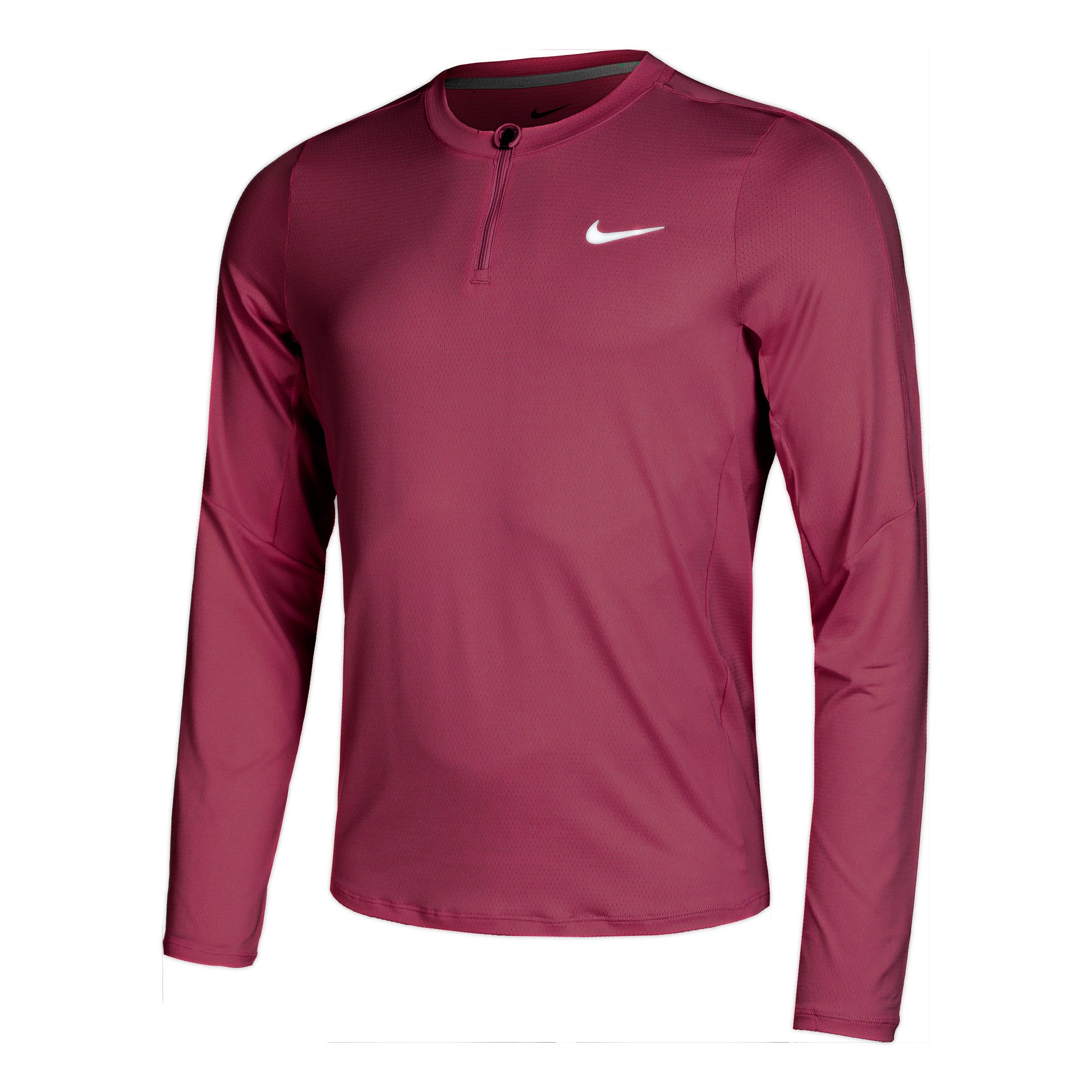Nike Court Dri-Fit Half-Zip Longsleeve Herren - berry,