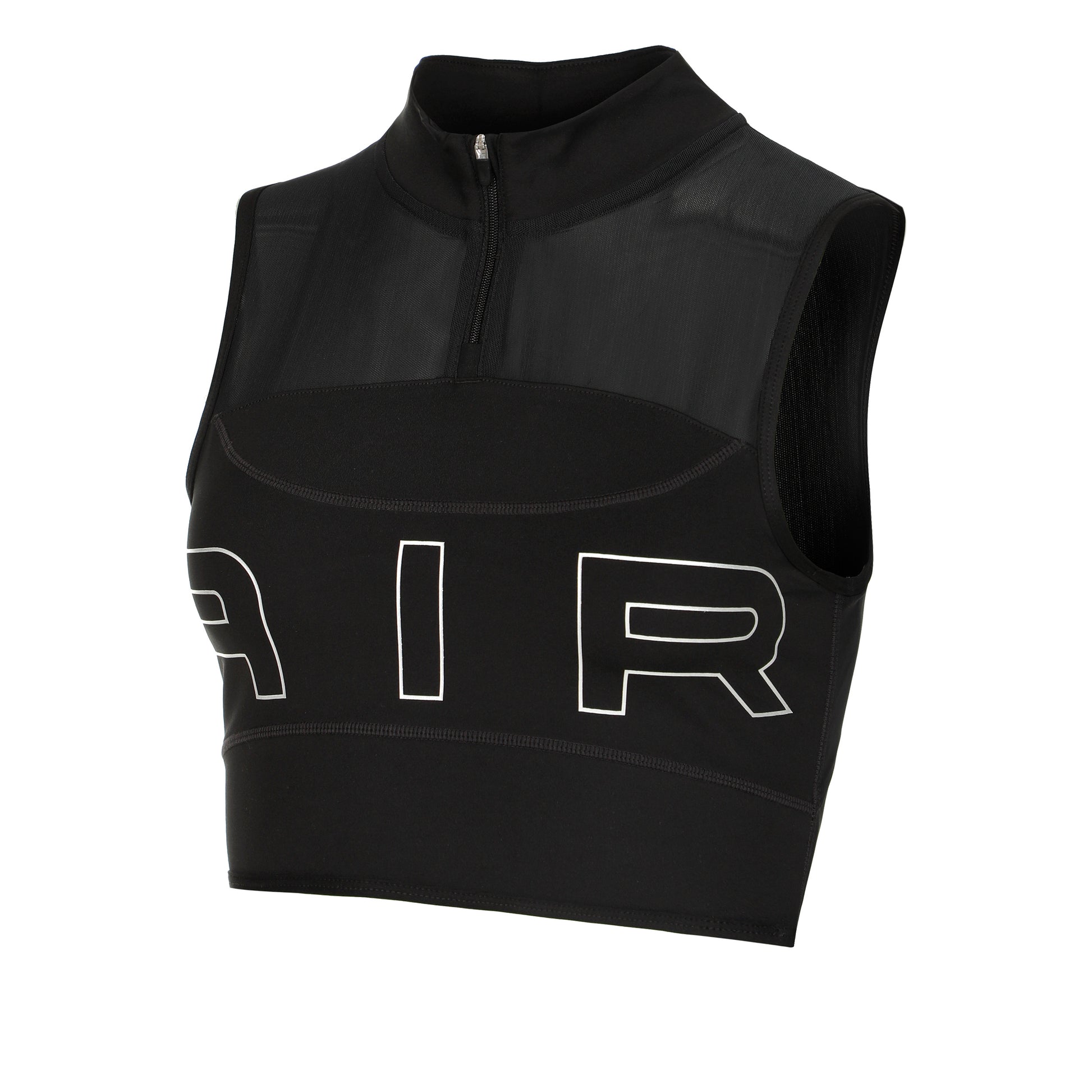 Nike Dri-Fit Air Cropped Laufshirt Damen - schwarz,
