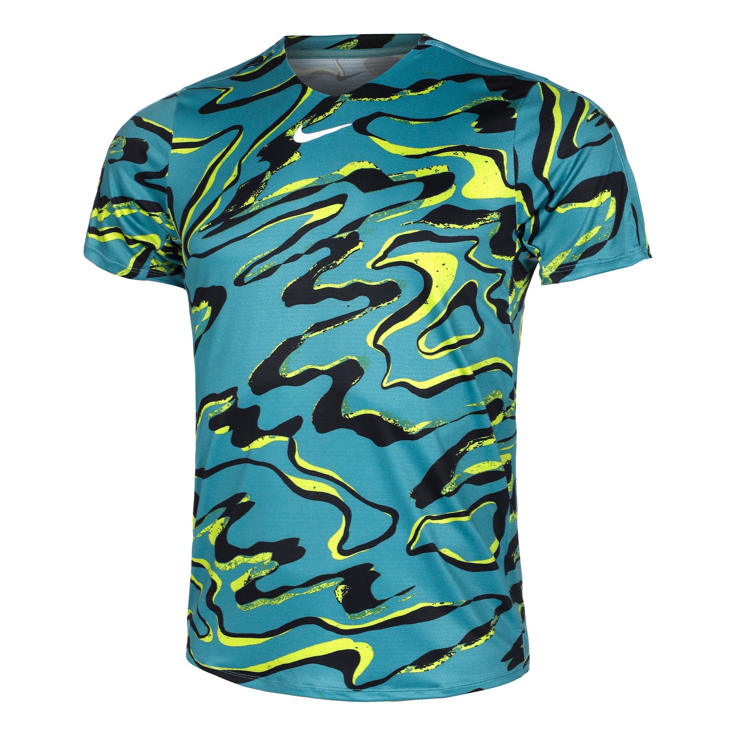 Nike Dri-Fit Court Print T-Shirt Herren - türkis,