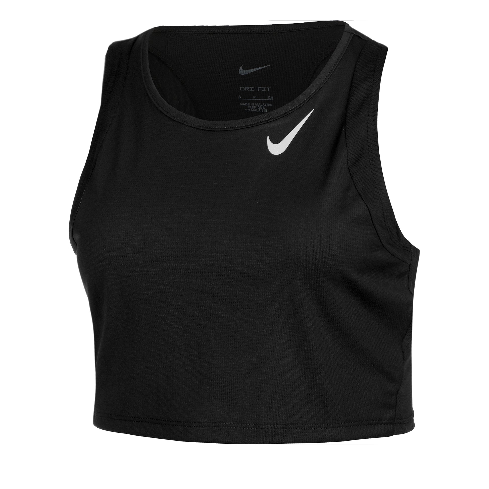 Nike Dri-Fit Fast Crop Laufshirt Damen - schwarz,
