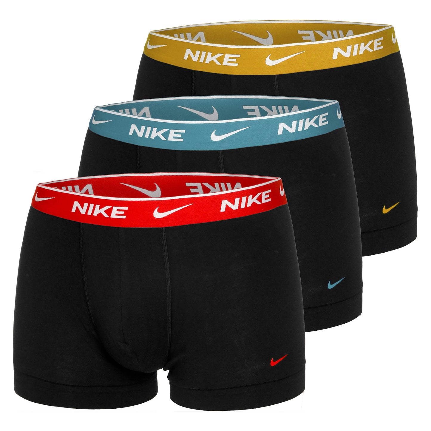 Nike Everyday Stretch Trunk Boxer Short 3er Pack Herren - schwarz, khaki