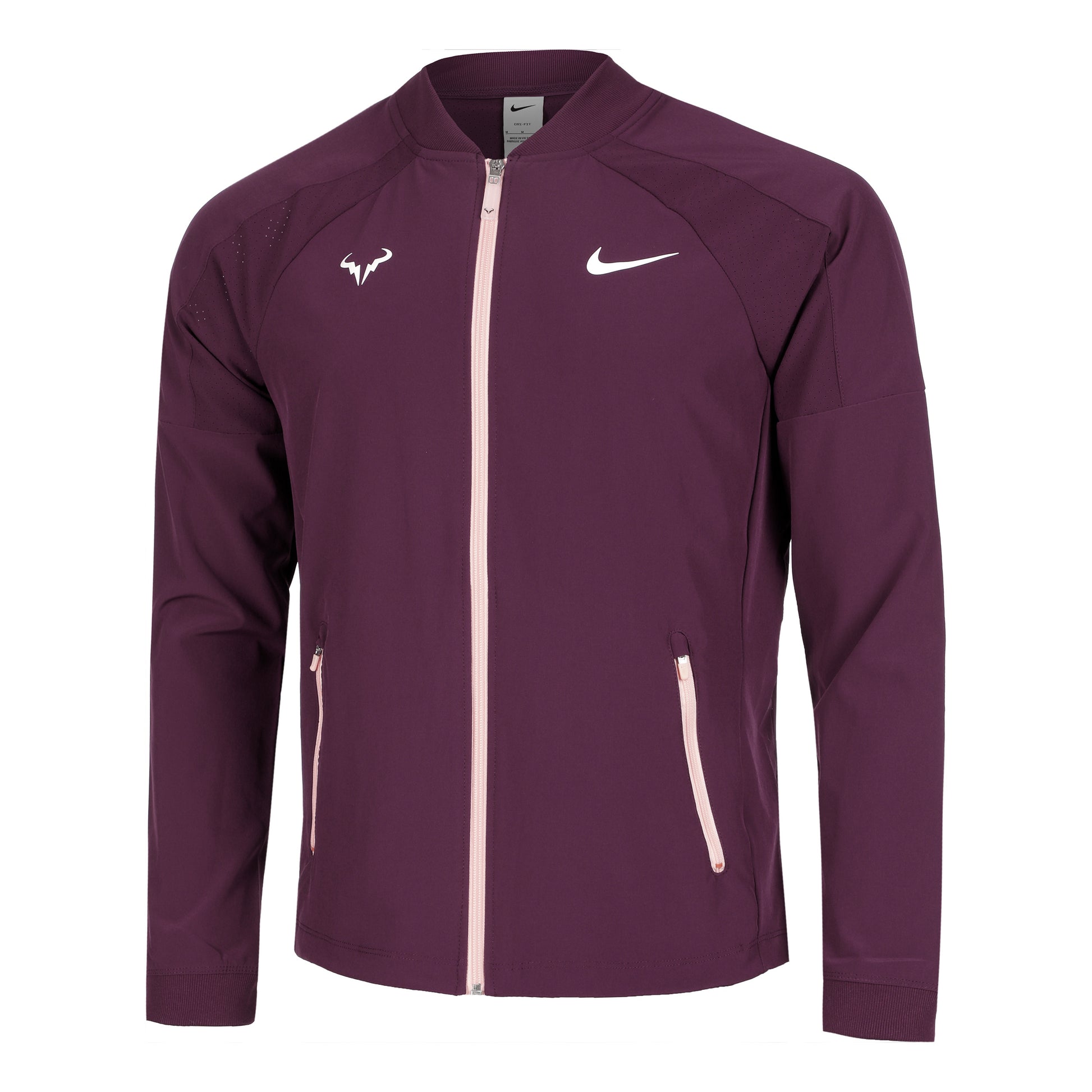 Nike Dri-Fit RAFA MNK Trainingsjacke Herren - dunkelrot,