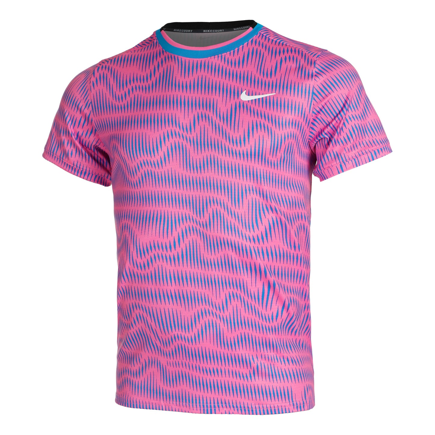 Nike Court Dri-Fit Advantage Print T-Shirt Herren - pink, blau