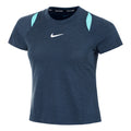 Court Dri-Fit Advantage T-Shirt Damen - dunkelblau, türkis