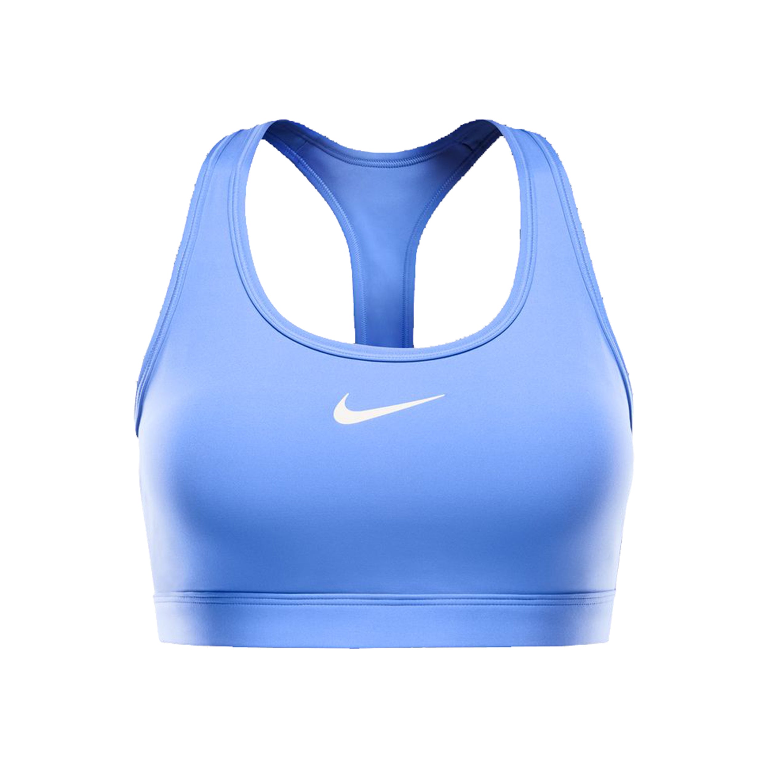 Nike Swoosh Medium Sport-BH Damen - hellblau, weiß