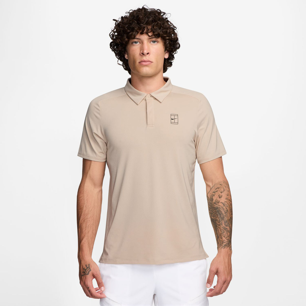 Nike Court Dri-FIT Advantage Polo Herren-Beige