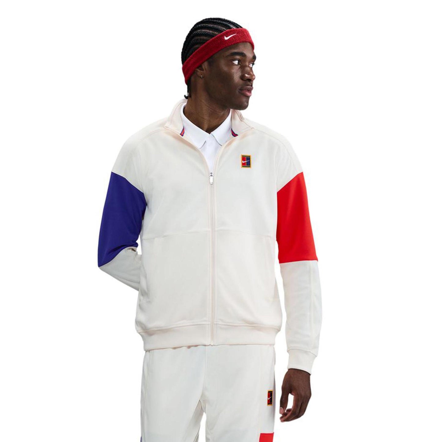 Nike Court Heritage Trainingsjacke Herren - creme, mehrfarbig