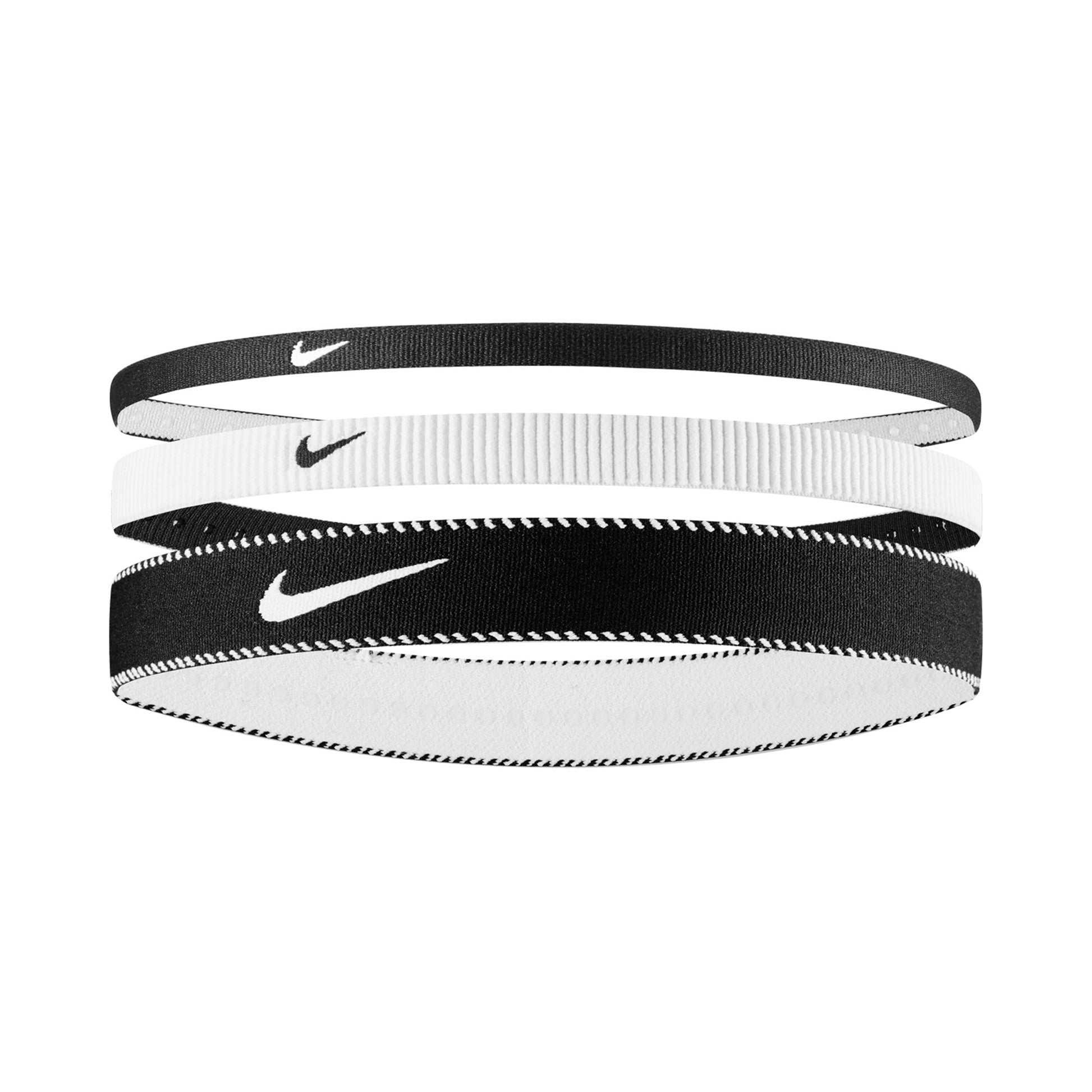 Nike Nike Flex Classic Mixed Haarband 3er Pack-Schwarz,Weiß