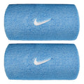 Swoosh Classic Doublewide Schweißband Unisex - blau, weiß