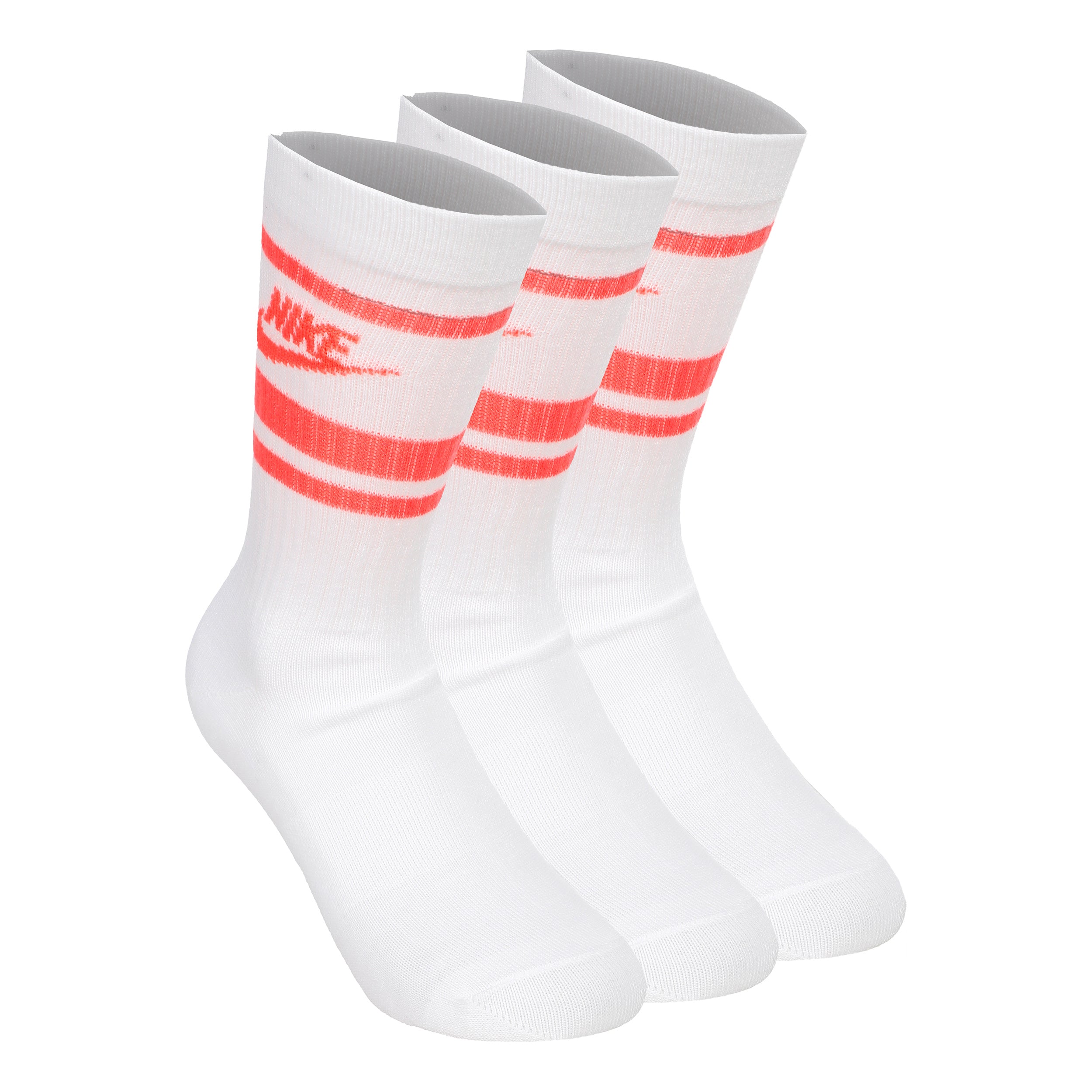 Nike Everyday Essentials Crew Tennissocken-Weiß,Koralle