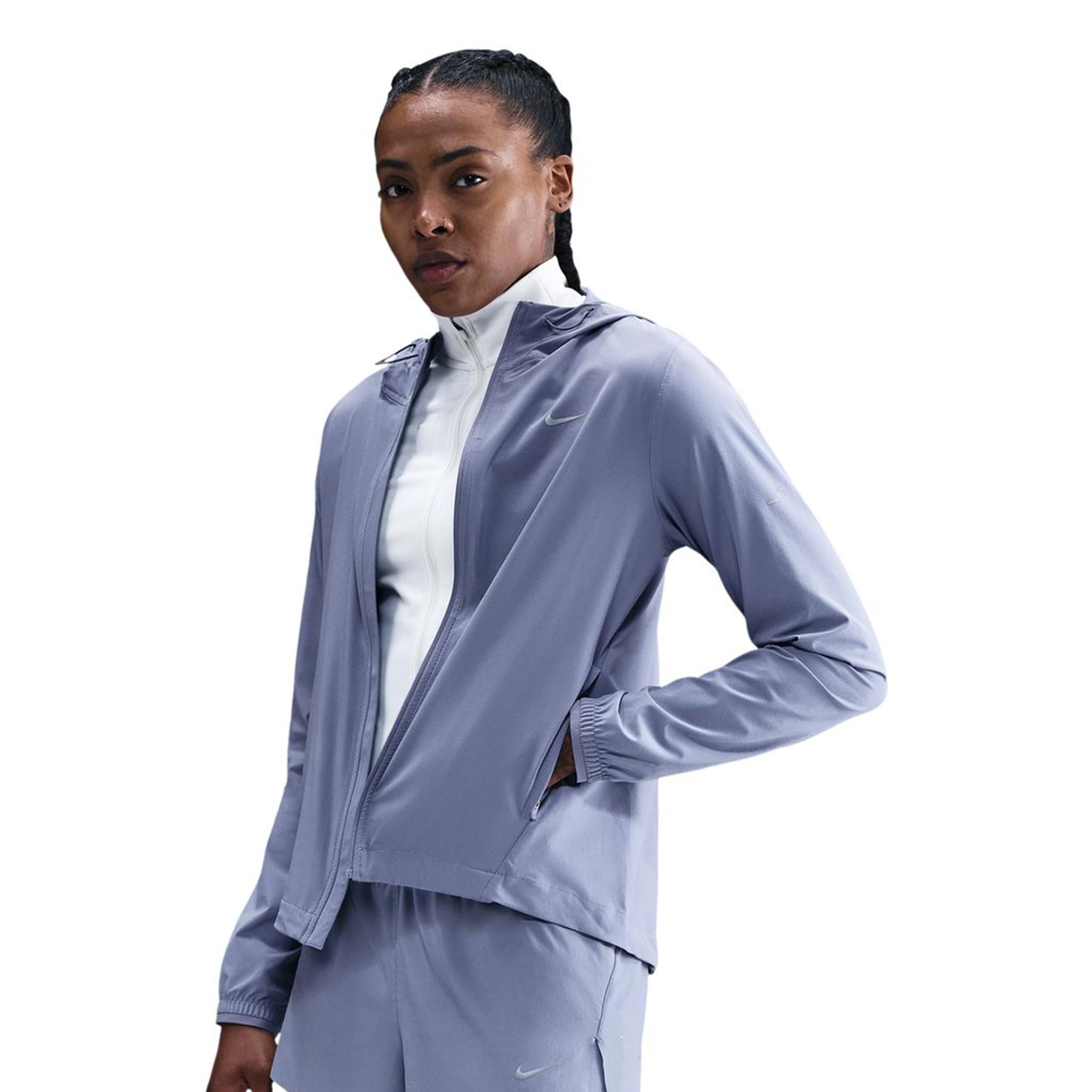 Nike Swift Laufjacke Damen - blaugrau, silber