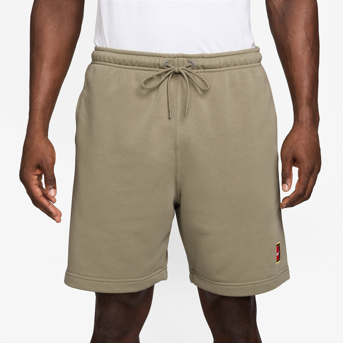 Nike Court Dri-Fit Heritage Fleece Shorts Herren-oliv