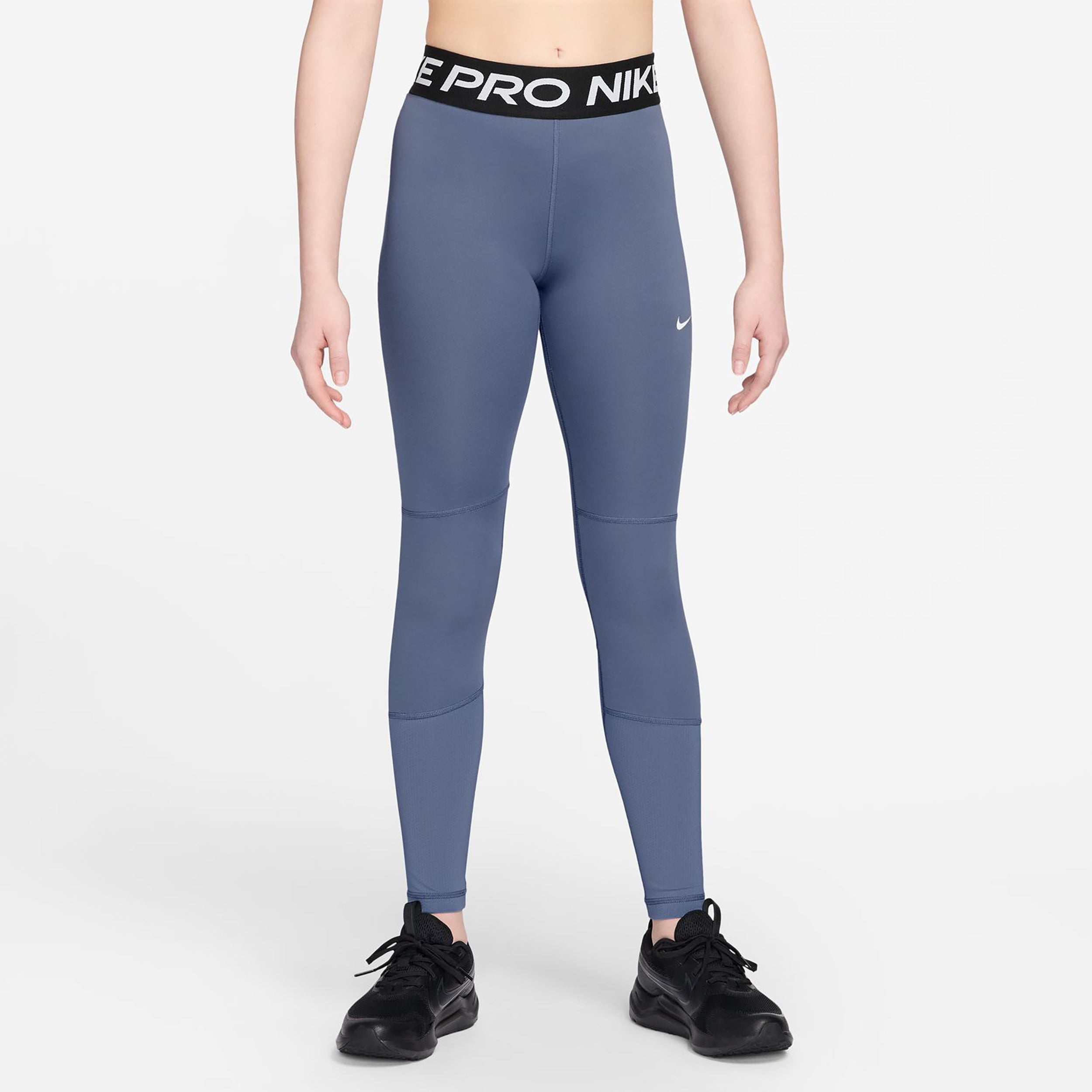 Nike Pro Tight Mädchen - blaugrau, schwarz