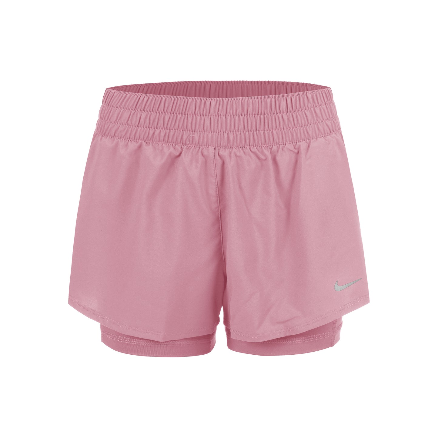 Nike Dri-Fit One Mid Rise 2in1 3in Shorts Damen - altrosa, silber