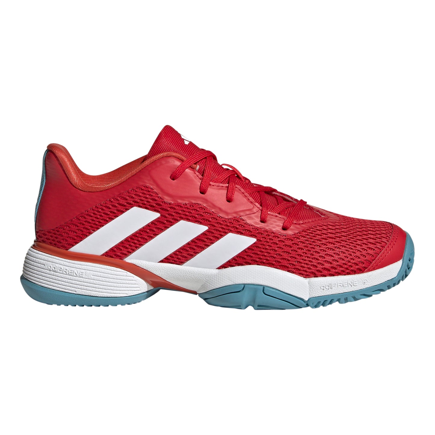 adidas Barricade Allcourtschuh Kinder - rot, weiß