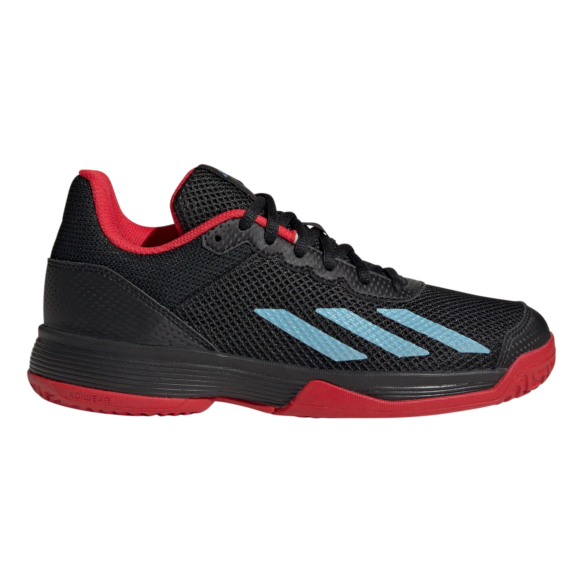 adidas Courtflash Allcourtschuh Kinder - schwarz, rot
