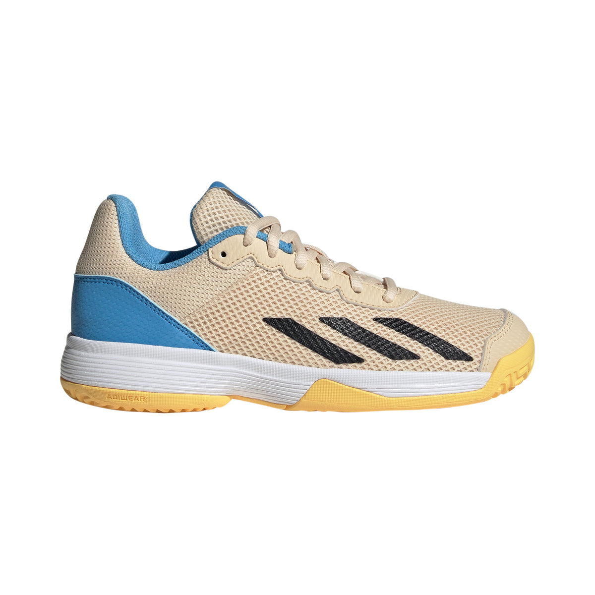 adidas Courtflash Allcourtschuh Kinder - beige, hellblau