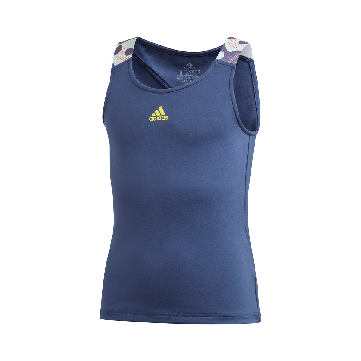 adidas Keyhole Tank-Top Mädchen - dunkelblau, gelb