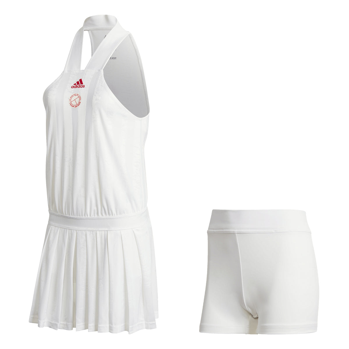 adidas All-in-One Kleid Damen - weiß,