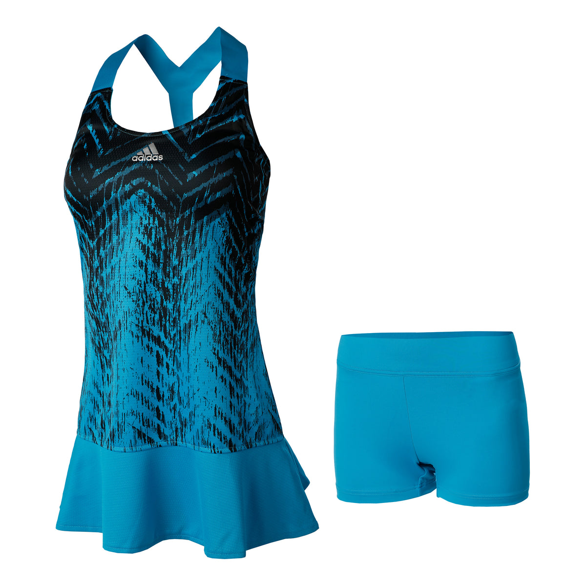 adidas Primeblue Y- Kleid Damen - türkis, schwarz