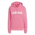 Linear French Terry Hoody Damen - pink, weiß