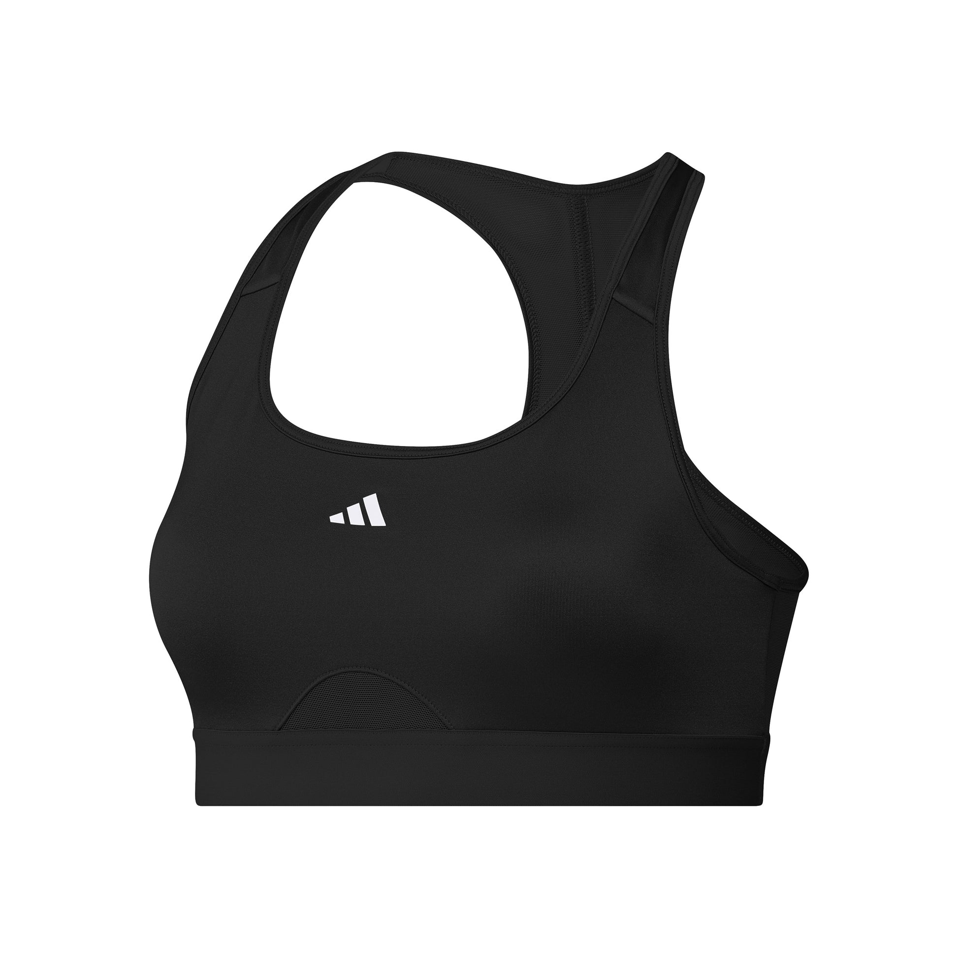 adidas PowerReact Training Medium Support Sport-BH Damen - schwarz