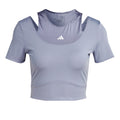 HIIT AEROREADY Crop Training T-Shirt Damen - grau,