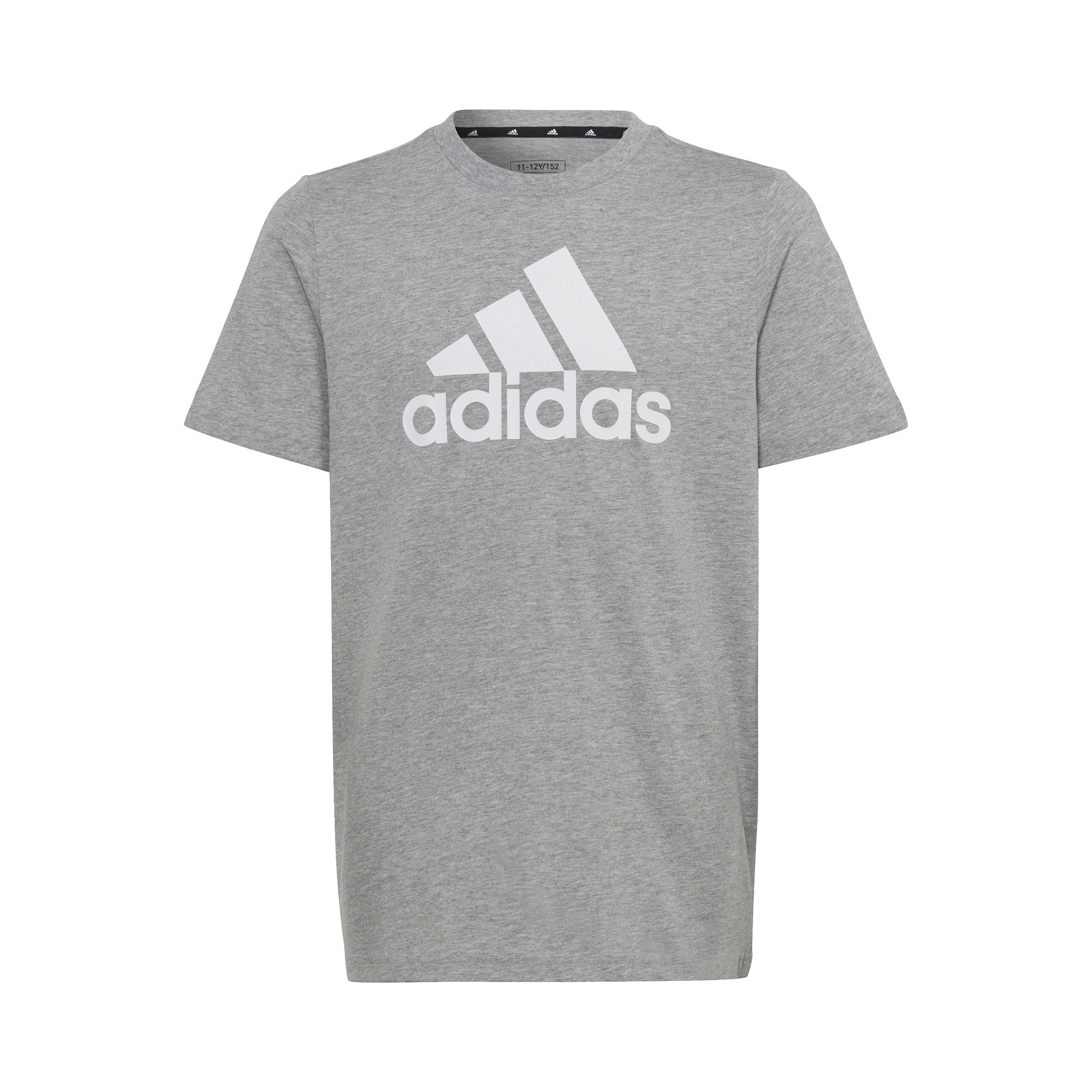 adidas Big Logo T-Shirt Jungen - hellgrau, weiß