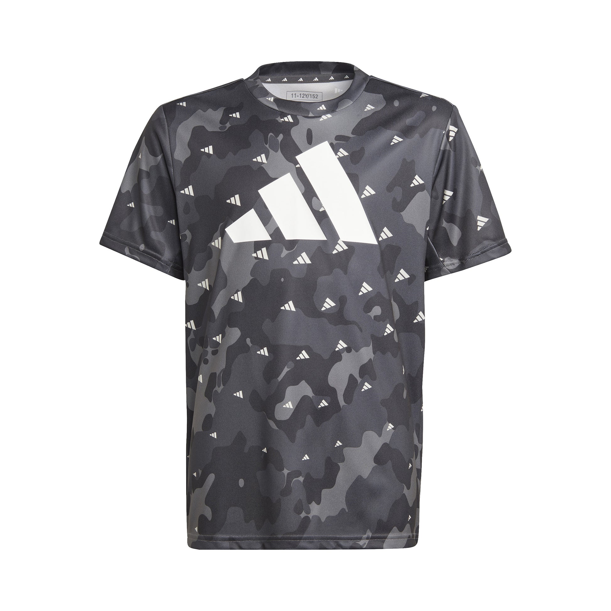 adidas Seasonal Aeroready All Over Print T-Shirt Jungen - dunkelgrau, weiß
