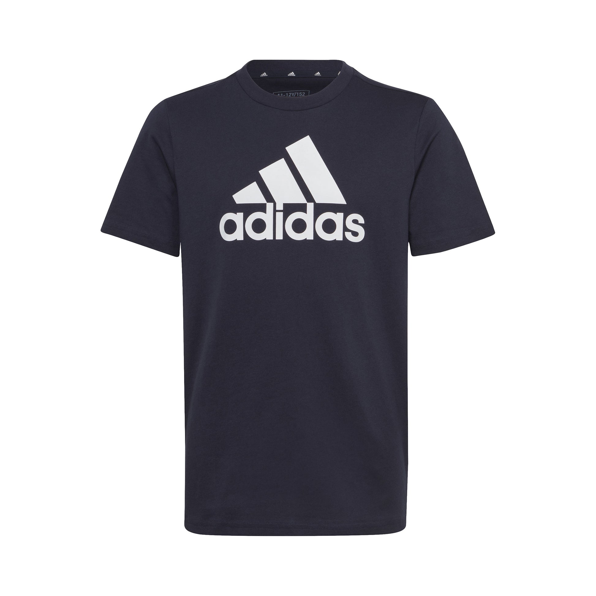 adidas Big Logo T-Shirt Jungen - dunkelblau, weiß