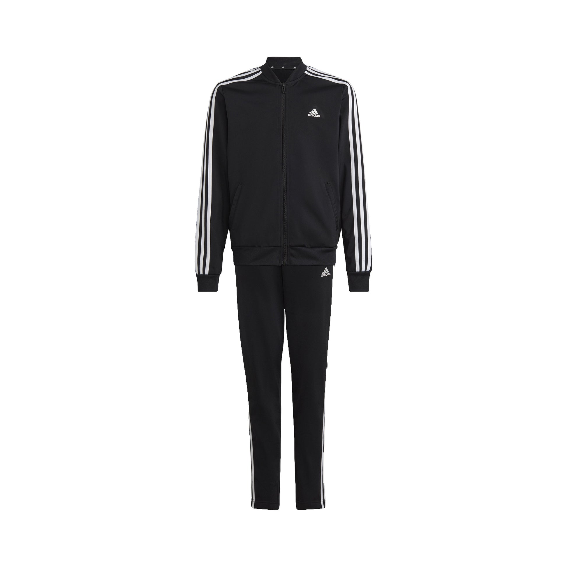 adidas 3Stripes Trainingsanzug Mädchen - schwarz, weiß
