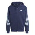 Future Icon 3 Stripes Full-Zip Sweatjacke Herren - dunkelblau, türkis