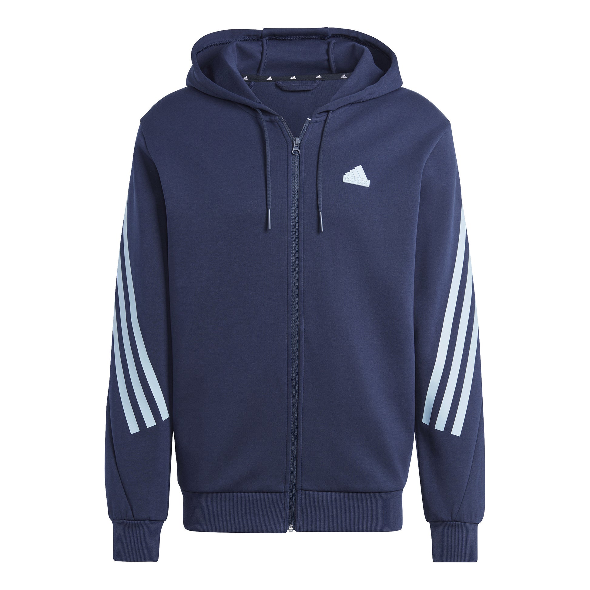 adidas Future Icon 3 Stripes Full-Zip Sweatjacke Herren - dunkelblau, türkis