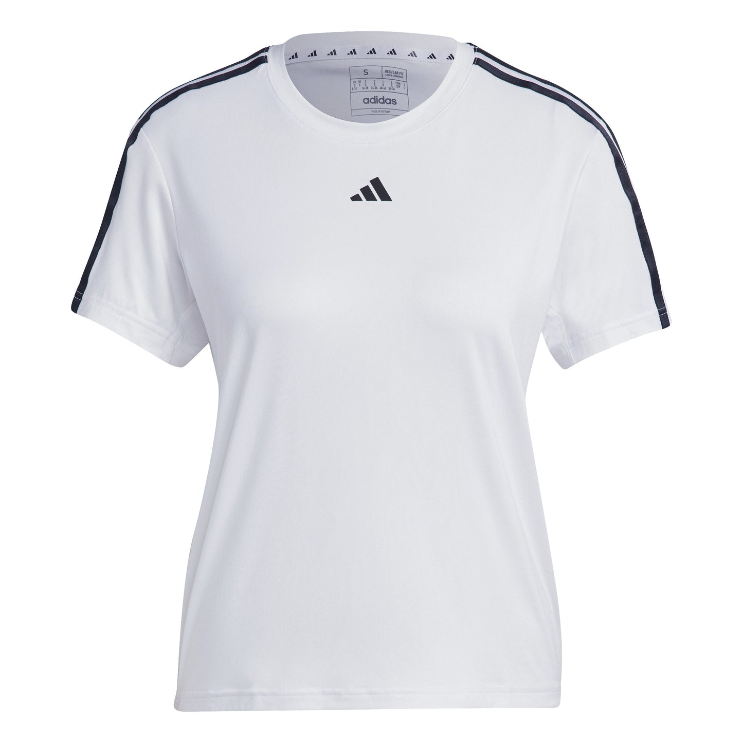 adidas Essentials 3 Stripes T-Shirt Damen - weiß, schwarz