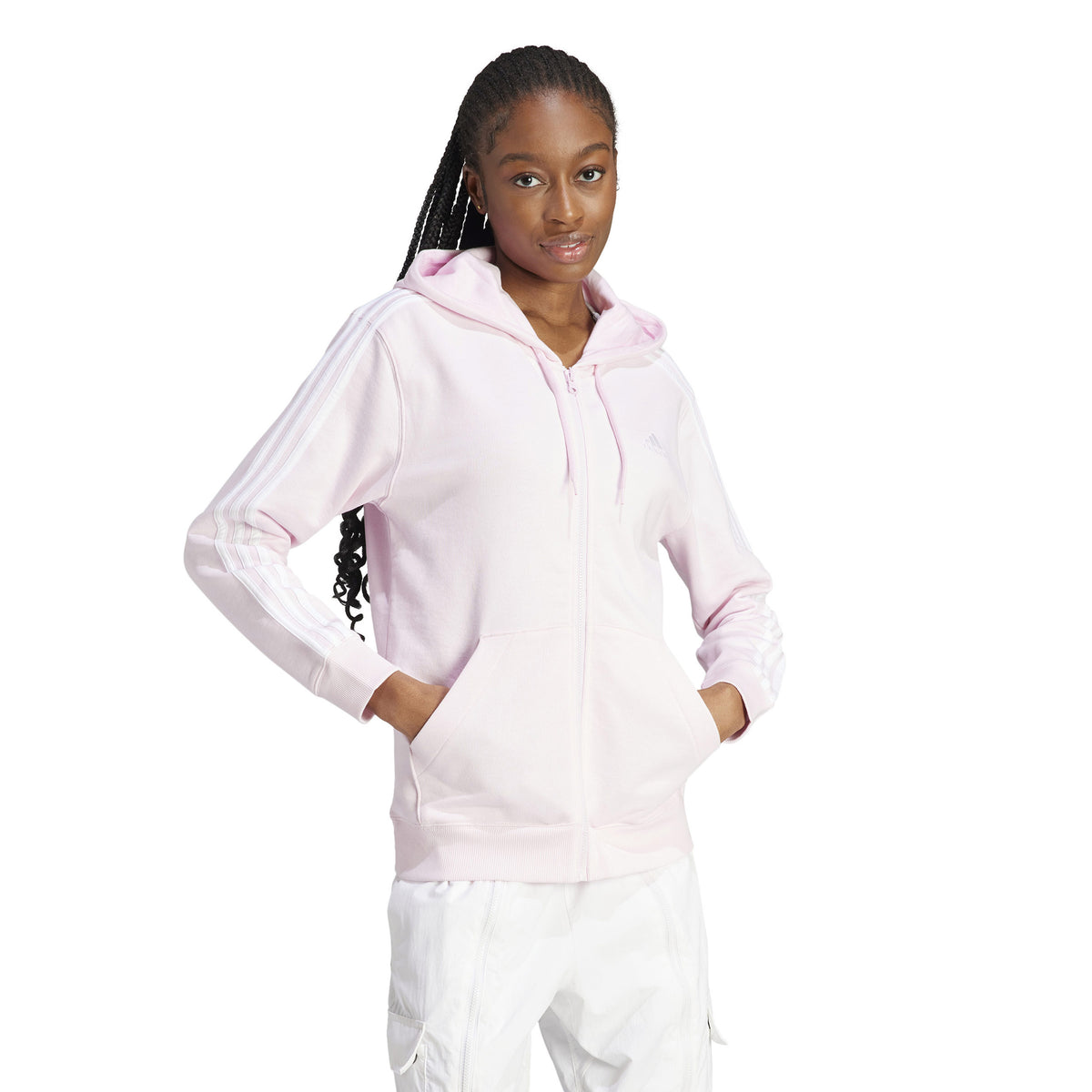 adidas 3Stripes Sweatjacke Damen - rosa, weiß