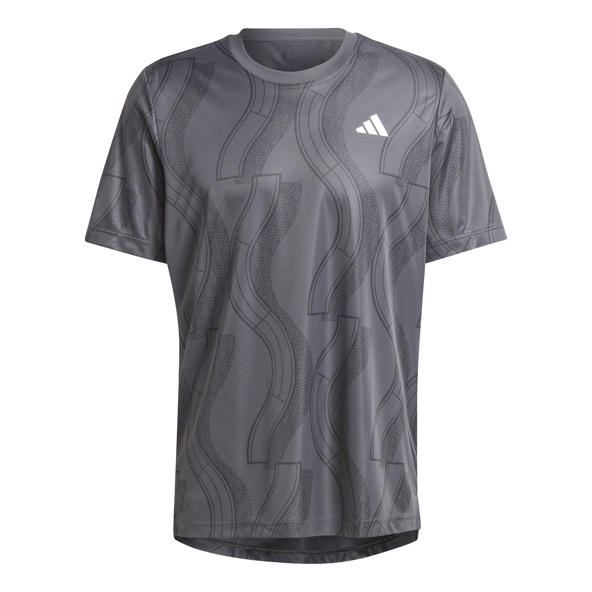 adidas Club Graphic T-Shirt Herren - dunkelgrau, schwarz