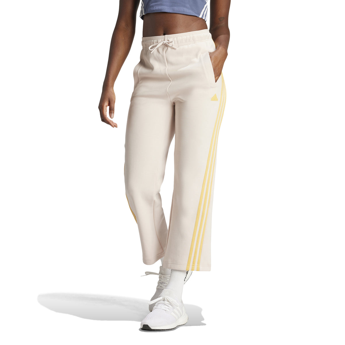 adidas Future Icon 3 Stripes OH Trainingshose Damen - beige, gelb