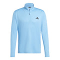 Essentials 1/4 Zip Longsleeve Herren - blau,