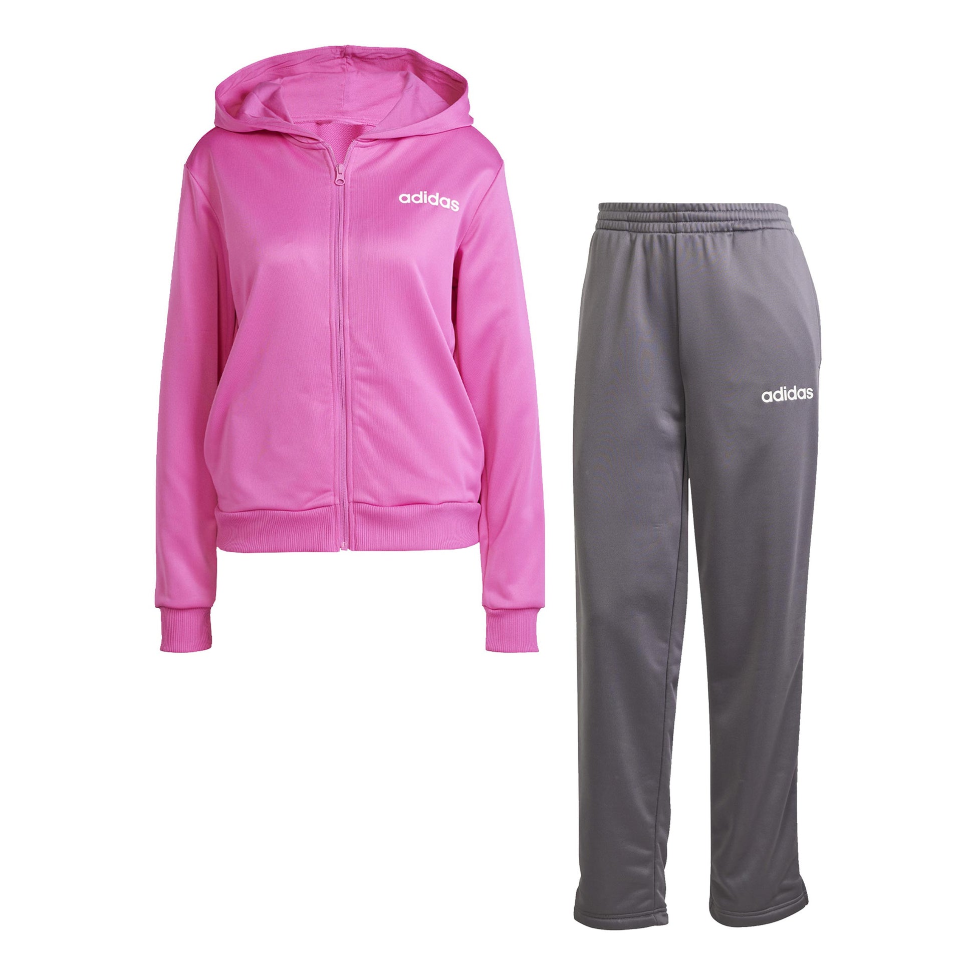 adidas Linear Trainingsanzug Damen-Pink,Grau