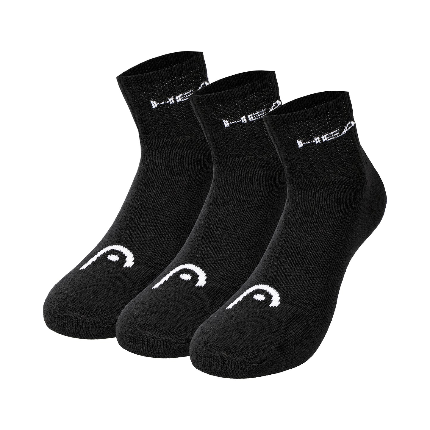 HEAD Short Crew Tennissocken Unisex - schwarz,