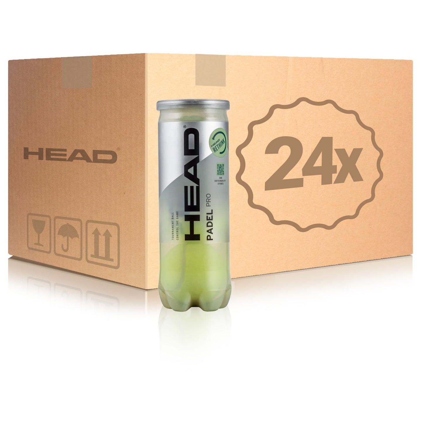 HEAD 24x 3er Dose Padel Pro im Karton