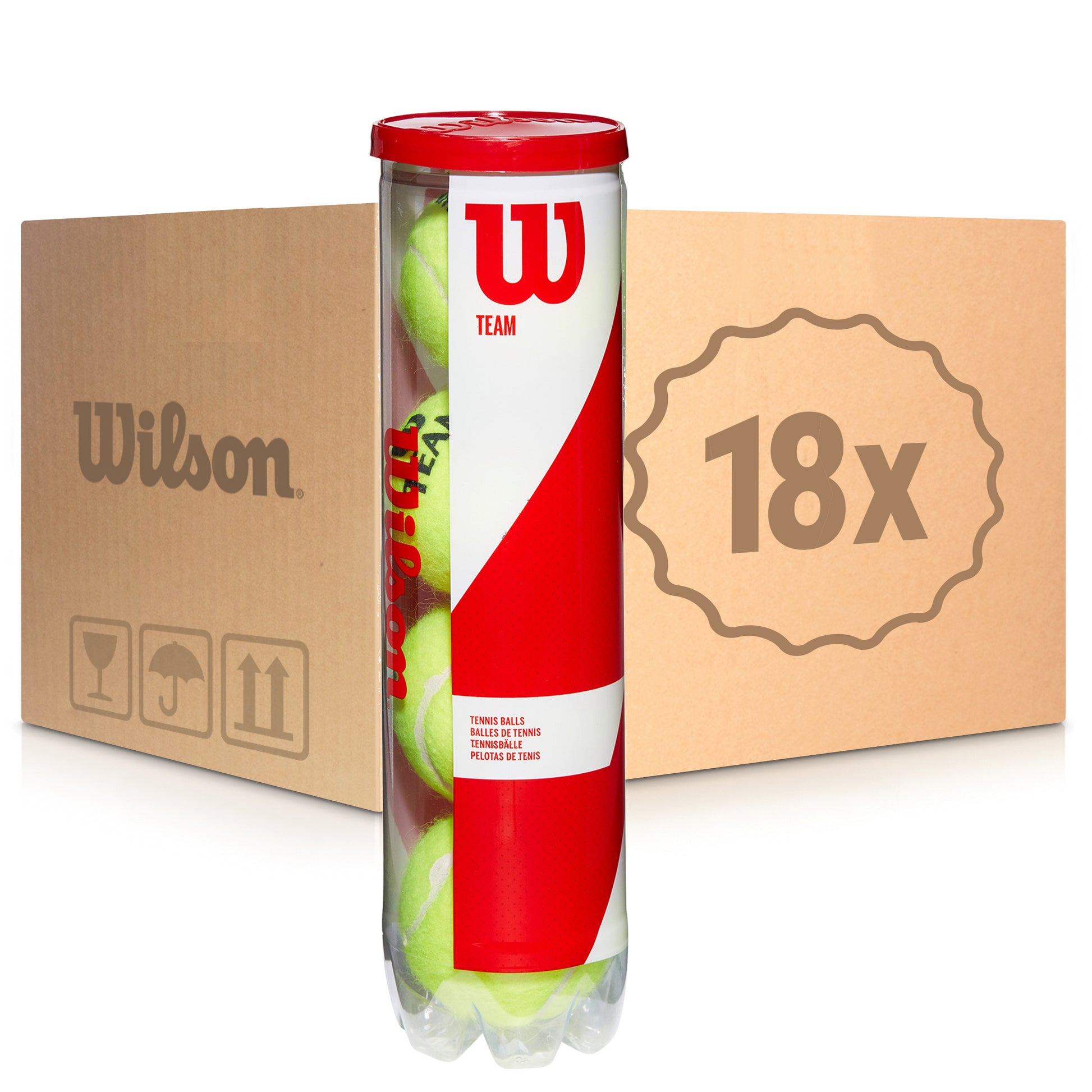 Wilson 18x 4er Dose Team W Practice im Karton